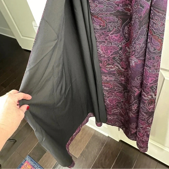 New ModCloth Brilliant Botanica Maxi Dress size Small NWT Purple Long Wrap Style - Picture 5 of 9